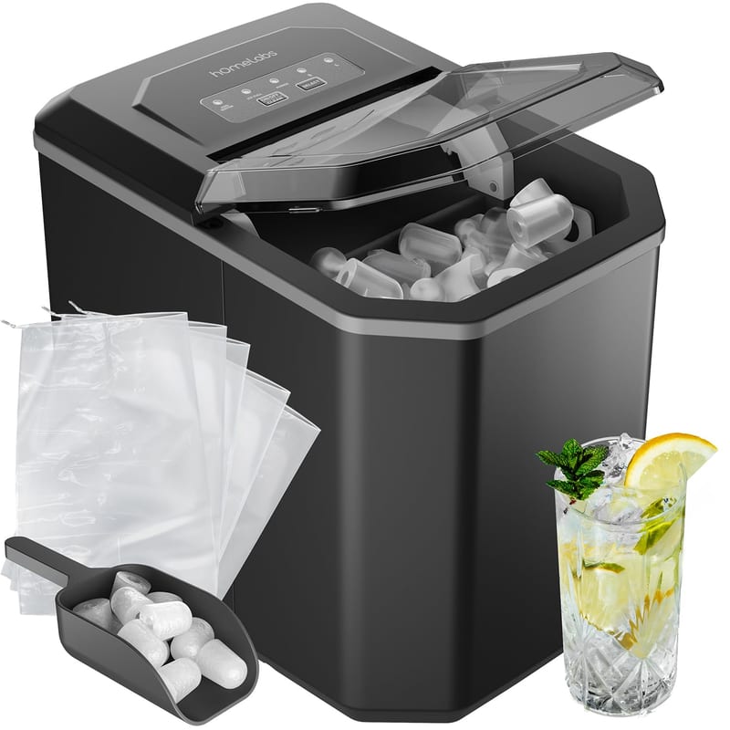 hOmeLabs 26 lb Countertop Bullet Ice Maker