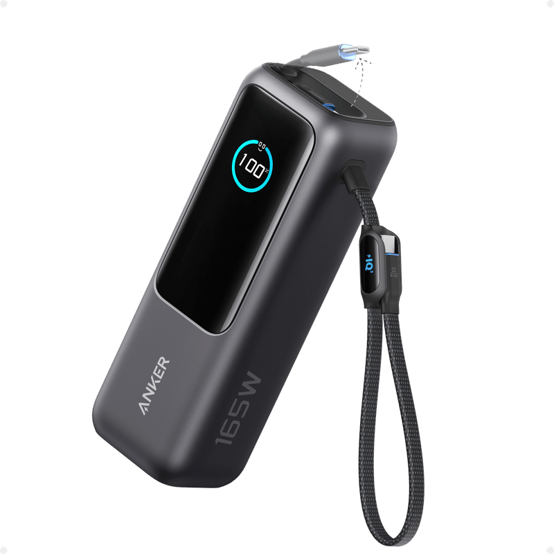 Anker Laptop Power Bank 25K (165W, Built-In Cables)